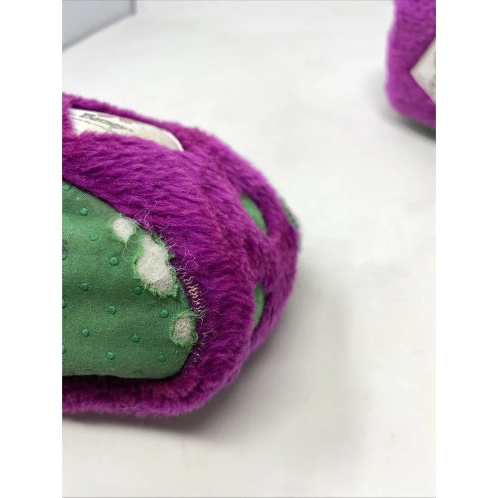 Vintage 1993 Barney Kids/Toddler Slippers- XL 11-12 The Lyons Group
